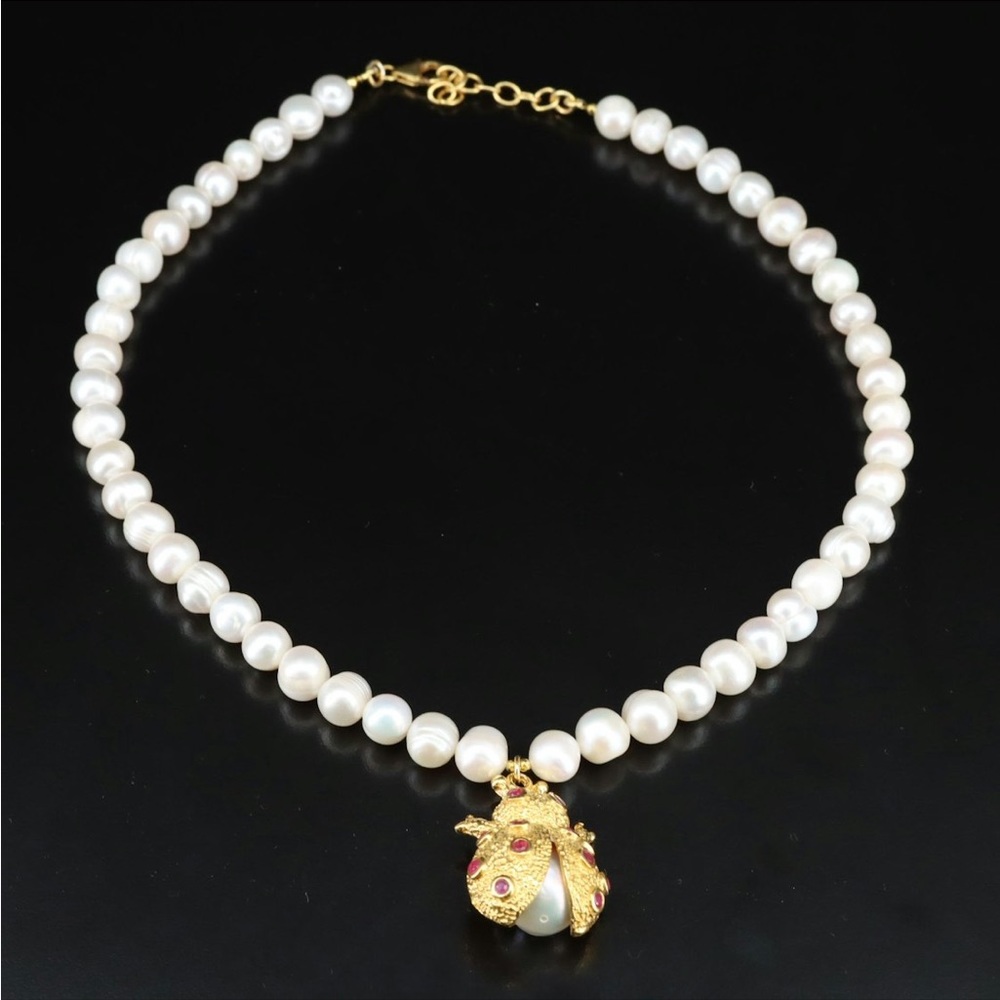 Pearl and Ruby necklace